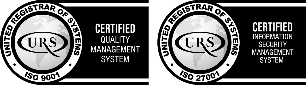 Certificado de calidad ISO-9001 de Sistema de Gesti�n de calidad e ISO-27001 de Sistema de Gesti�n de Seguridad